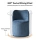 preview thumbnail 12 of 19, HULALA HOME Amalia Modern 21.5"W Ergonomic 360° Swivel Dining Chair with Curved Backrest Set of 4