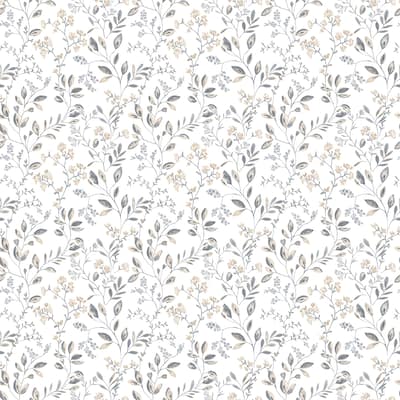 Galerie Wallcoverings Just Kitchens Spring Leaf Trail Vinyl on Non-woven Matte Wallpaper Roll