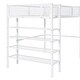 preview thumbnail 17 of 25, Creative Structure Twin Size Metal Loft Bed Kids Bed with 4-Tier Shelves and Storage, Black