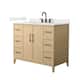 Option White Oak, Black Trim, Giotto Quartz Top