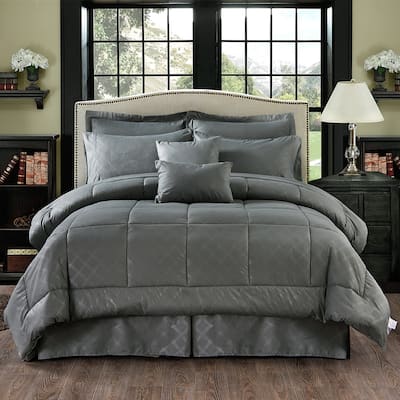 Gray Plaid Comforter Set