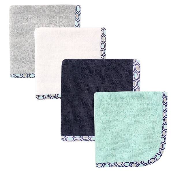 slide 1 of 1, Hudson Baby Infant Boy Super Soft Cotton Washcloths, Honeycomb, One Size - Honeycomb - One Size One Size - Honeycomb
