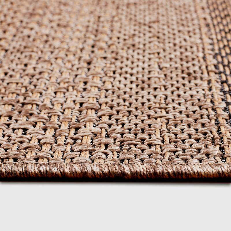 Terra by Obeetee Sol Diamond Stripe Natural Rug