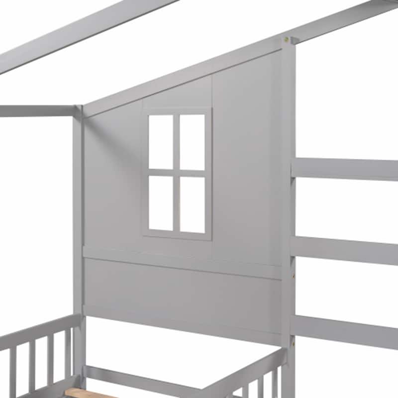Wood House Bed Twin Size