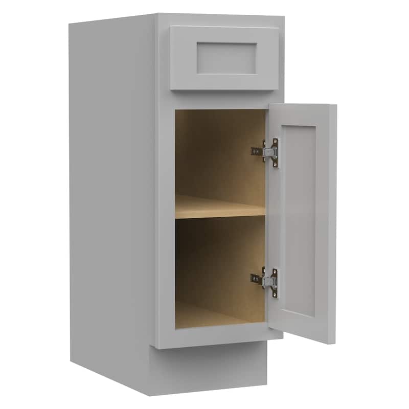 Vanity Art 12 Inch Bathroom Vanity Base Cabinet Single Right Offset Solid Wood Small Bathroom Storage Floor Cabinet