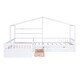 preview thumbnail 9 of 16, Twin Size House Platform Bed with Three Storage Drawers, White