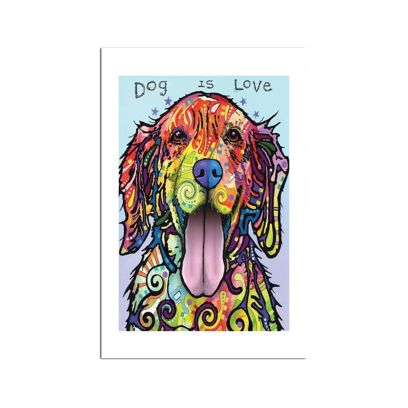 Dog Is Love Fine Art Paper Print by Dean Russo - Multi
