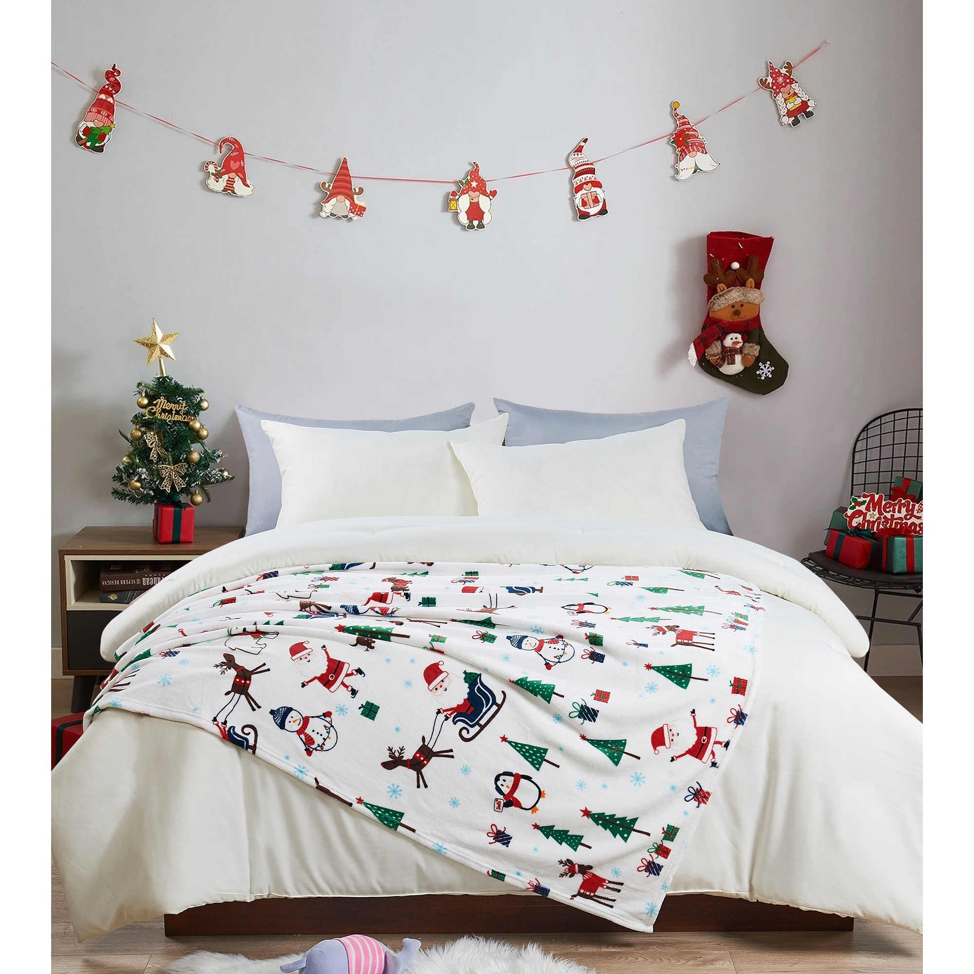Xmas fleece bedding sale