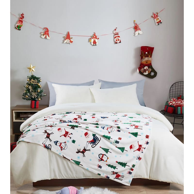 Christmas Flannel Fleece Throw Blanket 50"x60"