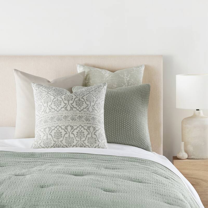 Seed Stitch Knit Acrylic Decor Throw Pillow