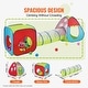 preview thumbnail 18 of 26, Kids Play Tent with Tunnel, Basketball Hoop for Boys, Girls, Babies and Toddlers, Indoor/Outdoor Pop Up Playhouse