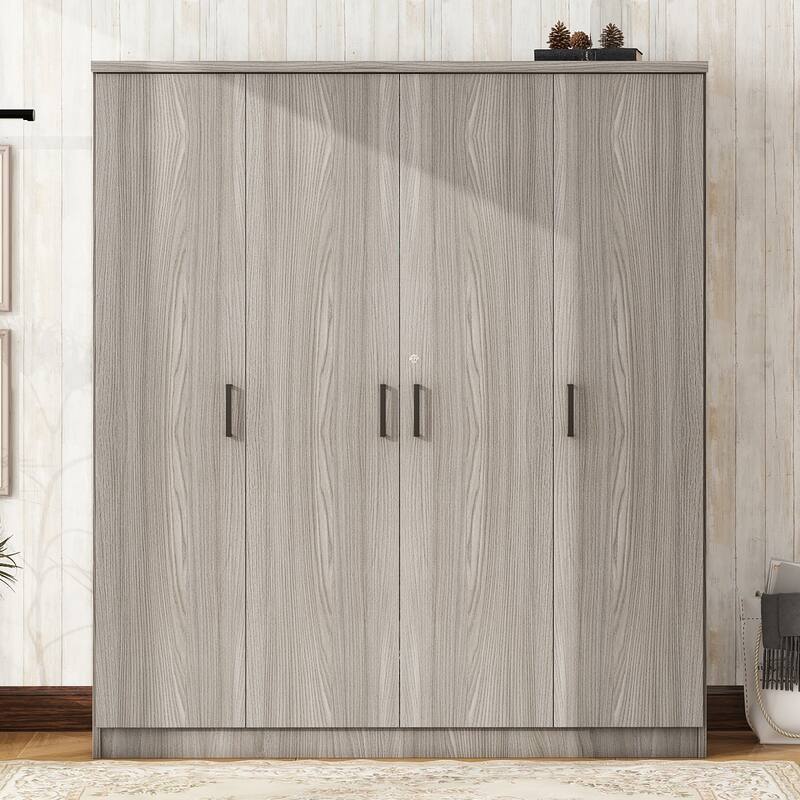 GDFStudio - Elara Contemporary Wardrobe with Drawers and Hanging Rail