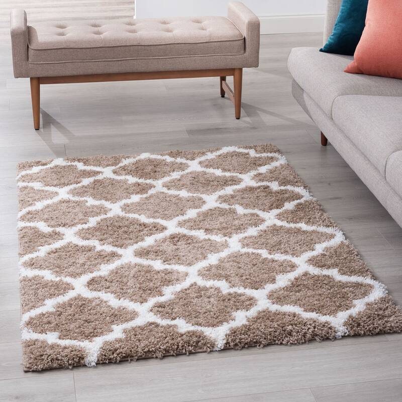 Joy Shag Moroccan Geometric Indoor Area Rug