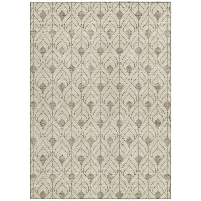 HomeRoots Geometric Transitional Rectangle Outdoor Rug