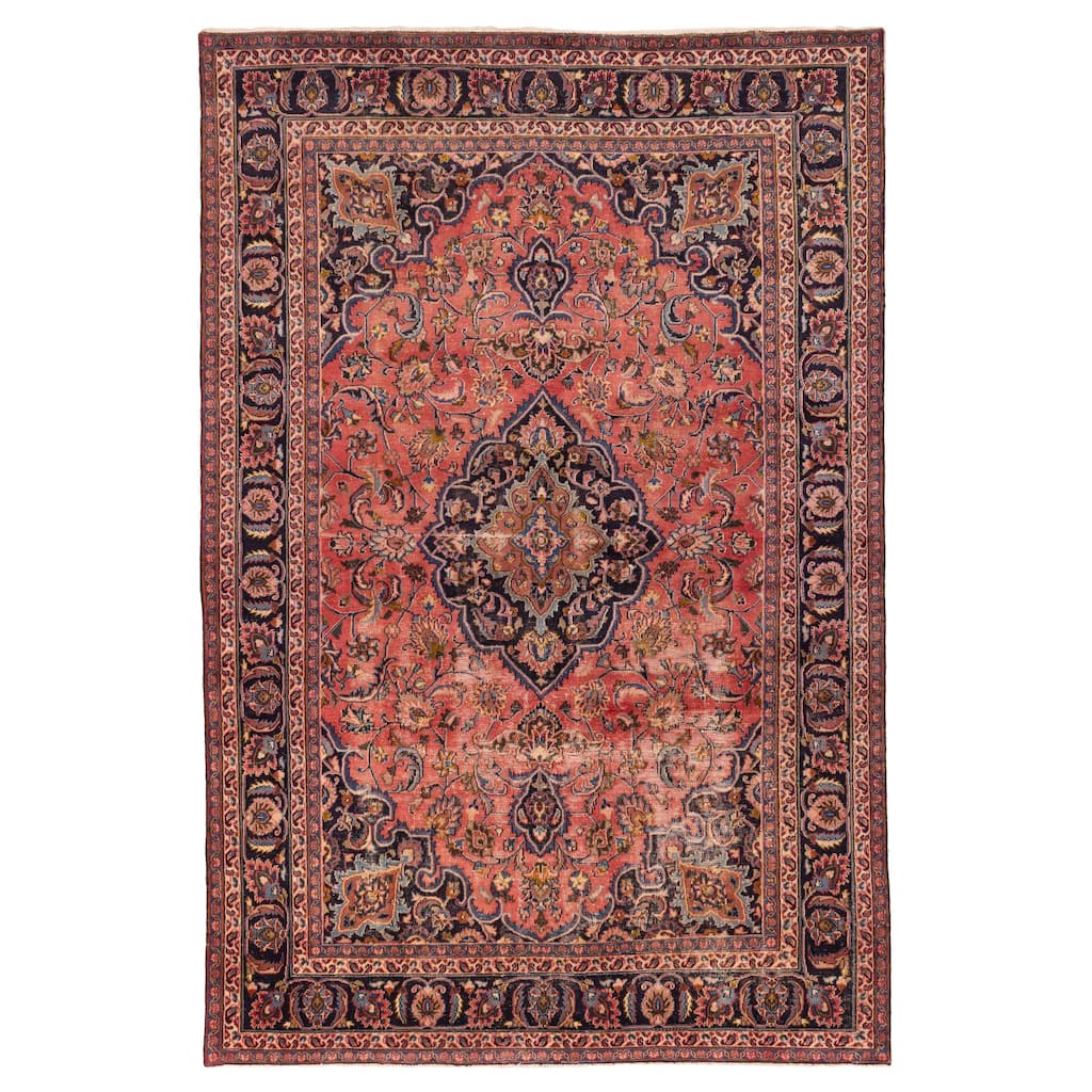 ECARPETGALLERY Hand-knotted Antalya Vintage Red Wool Rug - 6'3 x 9'6