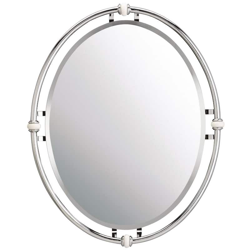 Kichler Pocelona Oval Mirror - 30" x 24" - Chrome