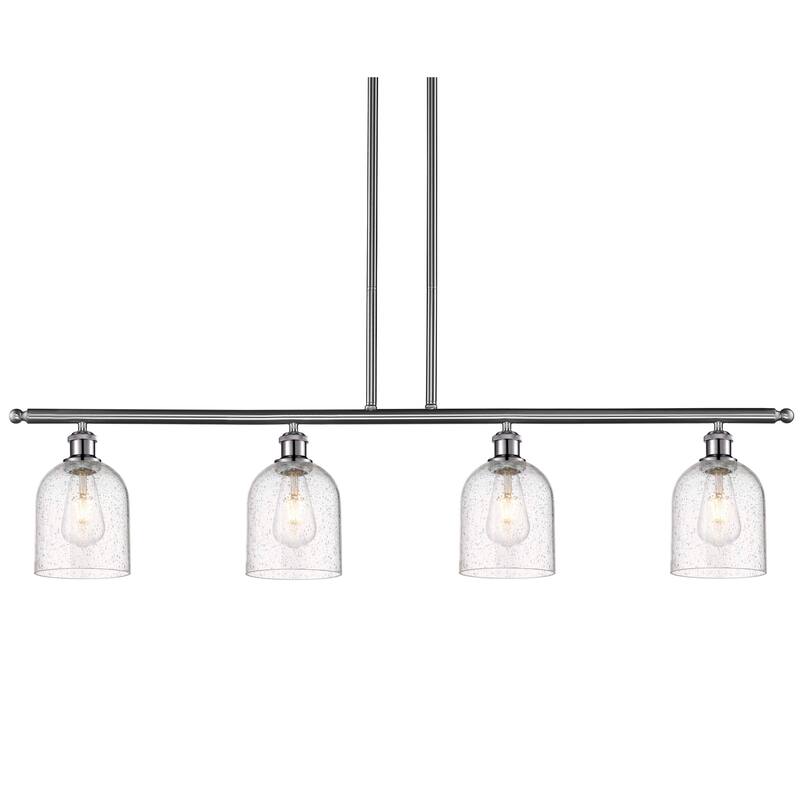 Innovations Lighting 516-4I-10-48 Bella Pendant Bella 4 Light 48" Wide - Brushed Satin Nickel / Seedy