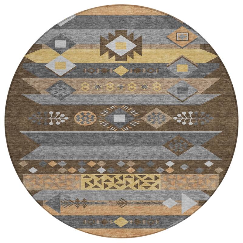 Machine Washable Indoor/ Outdoor Global Tuca Chantille Rug