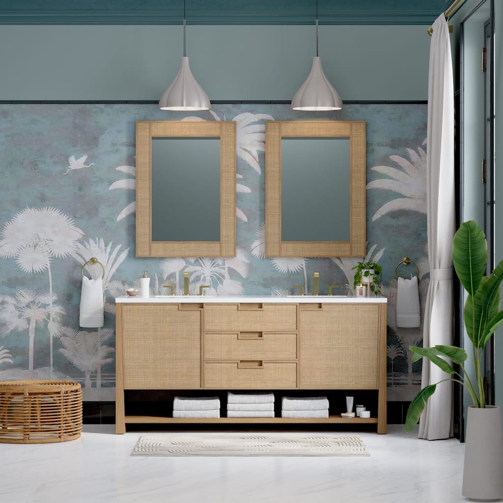 Solene 72" Double Vanity, Seaside Oak - 72