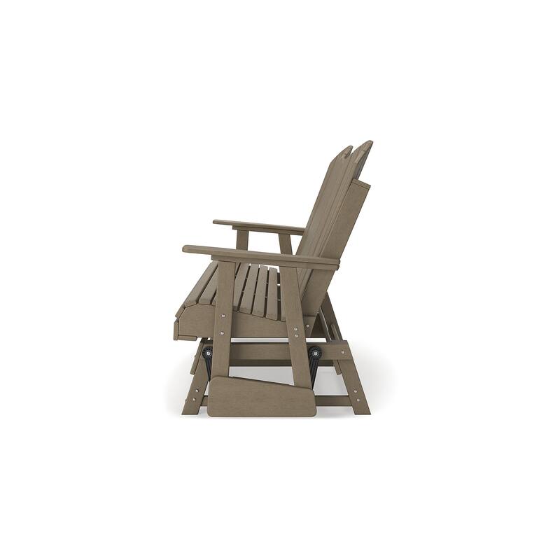 Signature Design by Ashley Hyland wave Outdoor Glider Loveseat - 67" W x 31.5" D x 41.75" H