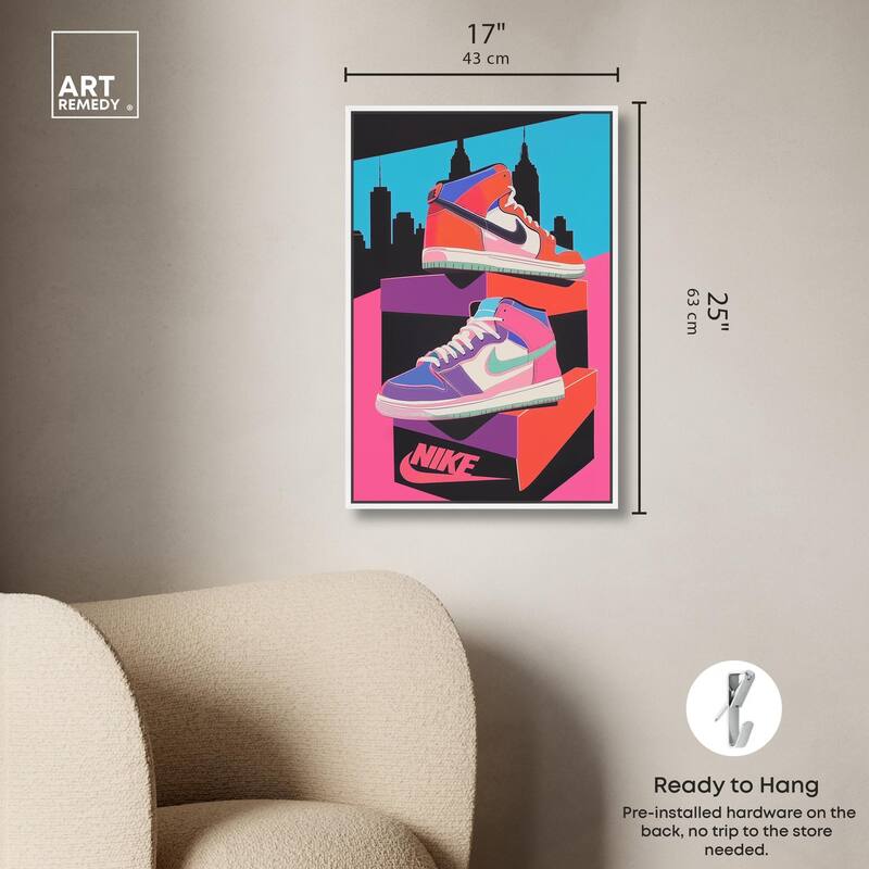 City Pop Sneakers Canvas by Art Remedy