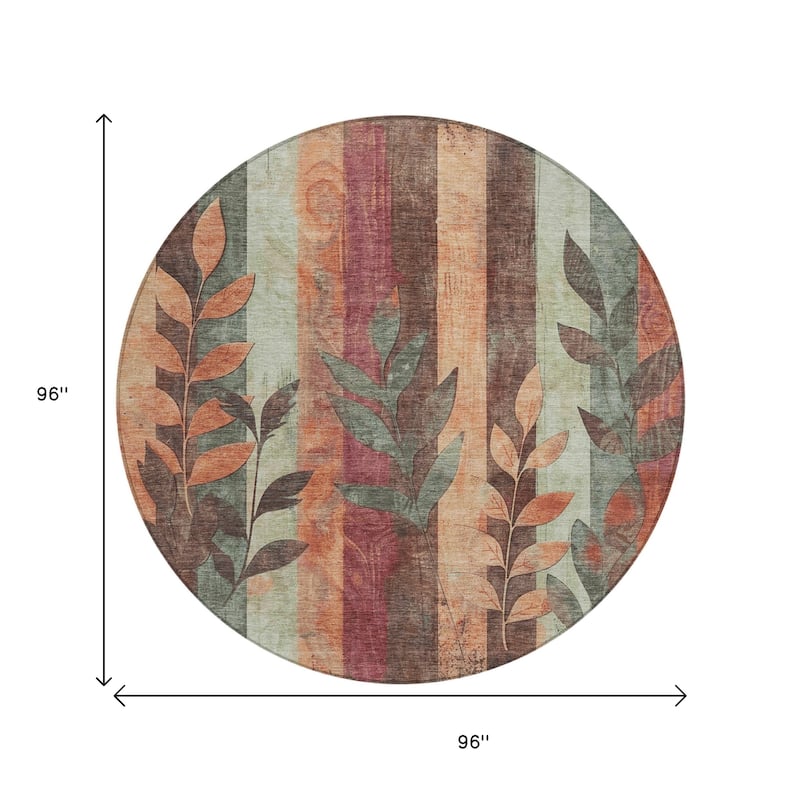 HomeRoots Floral Transitional Rectangle Outdoor Rug