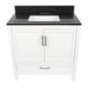 preview thumbnail 28 of 146, Nevado 37" Bathroom Vanity with Cultured Marble Vanity Top Sink in White with White Basin White - Galaxy Black