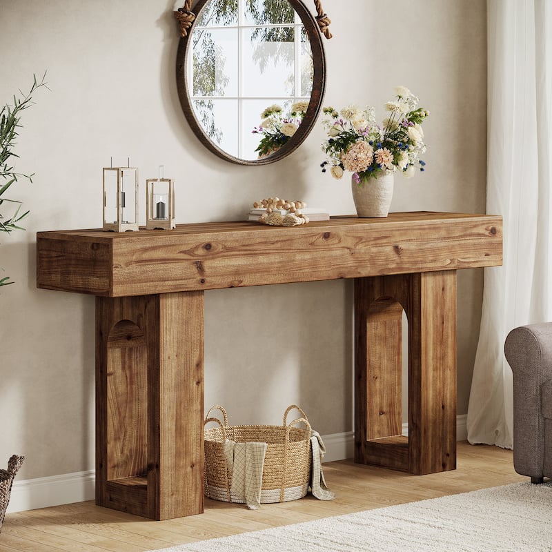 Solid Wood Console Table, 63-Inch Long
