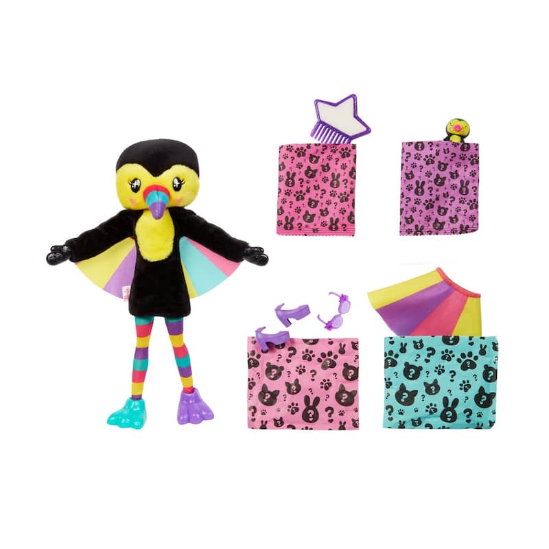 Barbie Cutie Reveal Jungle Series Doll, Toucan Plush Costume