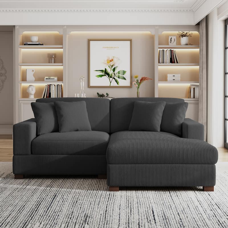 Oversized Modular Sectional Sofa Set with Pillows for Living Room