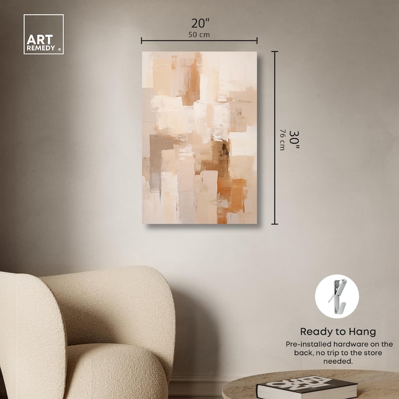 Sandstone Hush Canvas by Art Remedy, Gallery Wrapped