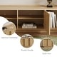 preview thumbnail 7 of 25, 78.74" Modern TV Stands with Brown Wood Grain,Mid Century Media Console With 4 Cabinets