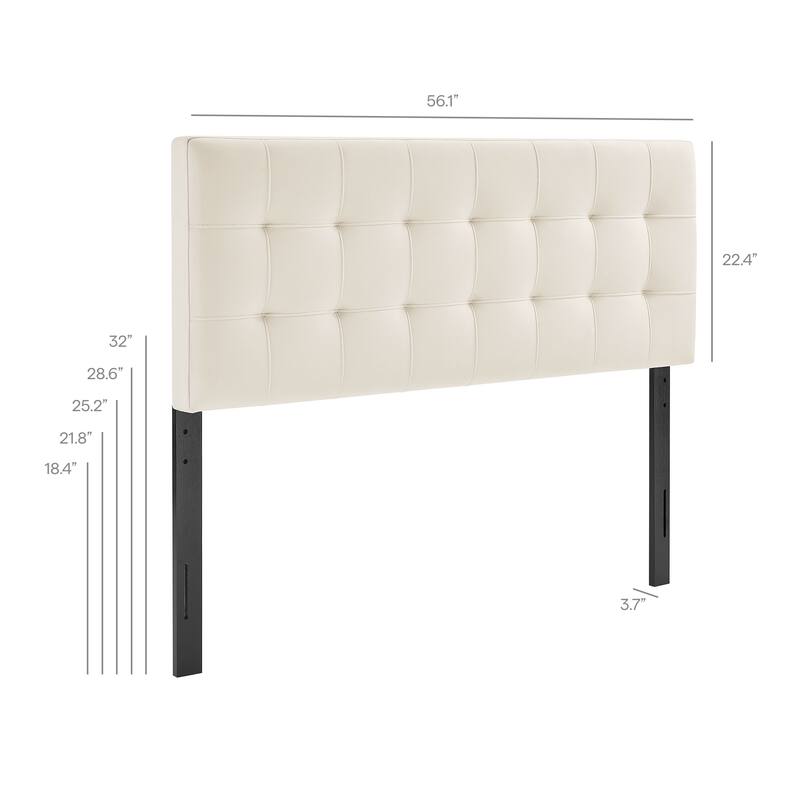 Lily Biscuit Tufted Performance Velvet Headboard
