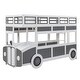 preview thumbnail 13 of 17, Twin over Twin Bus-shaped Bunk Bed with Wheels and Storage
