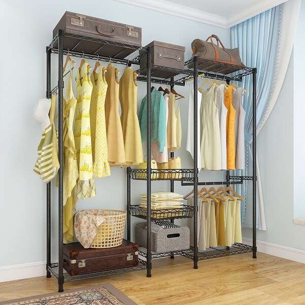 60 Inch Freestanding Closet Organizer for Hanging Clothes