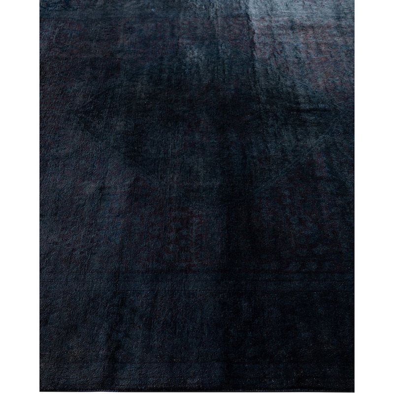 Overdyed, One-of-a-Kind Hand-Knotted Area Rug - Black - 6' 4" x 9' 1"