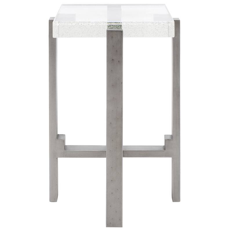 SAFAVIEH Couture Jazlyn Square Bubble Glass Table - 13 IN W x 13 IN D x 20 IN H