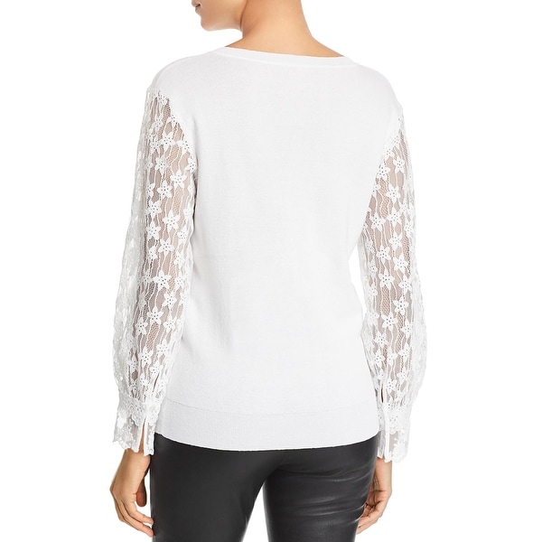 white pullover sweater