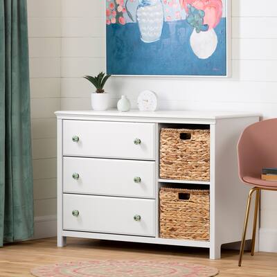 South Shore Balka 3-Drawer Dresser with Baskets