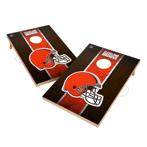 slide 2 of 6, Vintage Cleveland Browns NFL 2x4 Tailgate Cornhole Boards Include Carrying Case