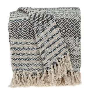 Fair Trade Indian Recycled Cotton Woven Sofa Bedspread