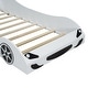 preview thumbnail 4 of 14, Kids Race Car-Shaped Platform Bed with LED and Upholstered Seat-type Backrest