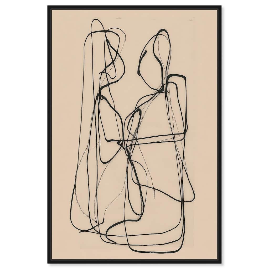 Embrace of Lines I Canvas by Art Remedy