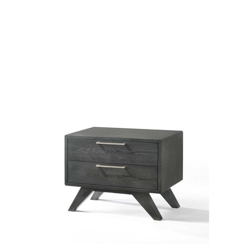 Modern Gray Wash Nightstand with Two Drawers Bed Bath & Beyond 36739338