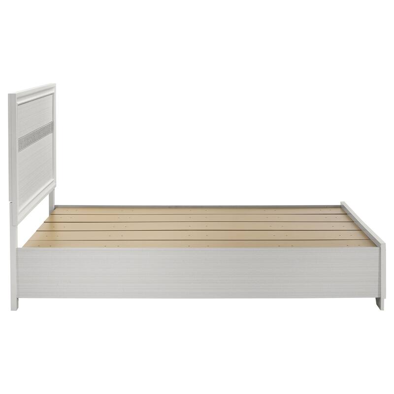 Queen Size Solid Wood Storage Bed with Integrated Drawers and Slatted Platform
