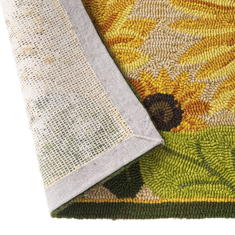 Hooked Rug Sunflower Garden 24"x42" - 5.50''W x 4.50''H x 24.00