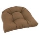 preview thumbnail 40 of 70, 19-inch Twill U-shaped Chair Cushion (Set of 1, 2, or 4) - 19 x 19 Single - Toffee
