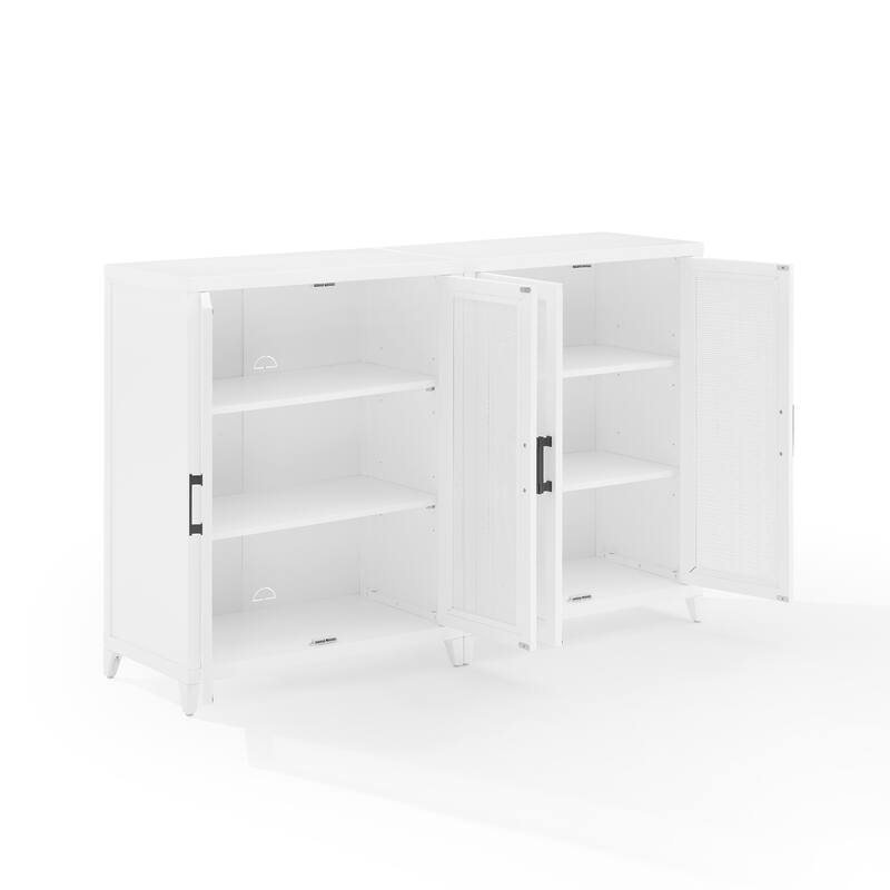 Crosley Milo 2Pc Media Storage Cabinet Set