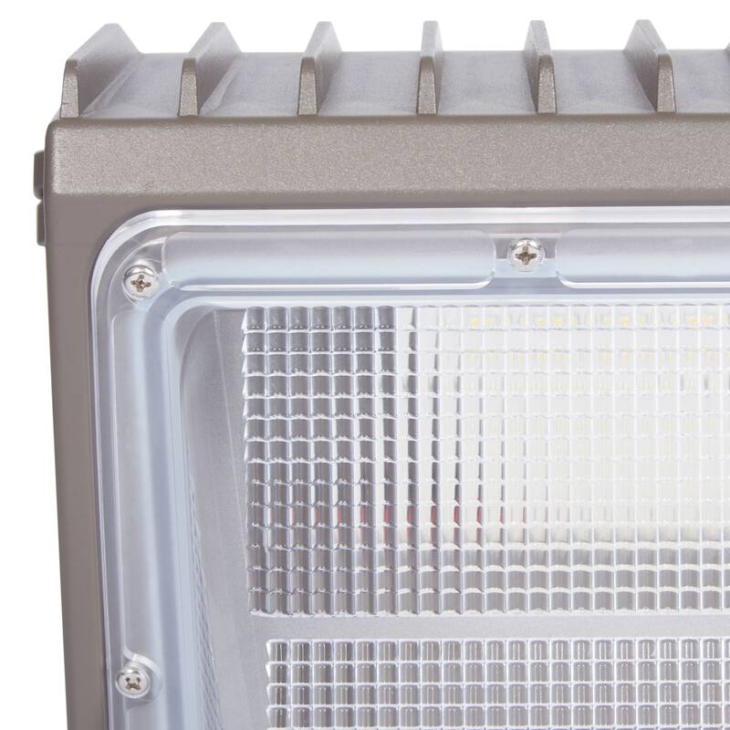 SAFAVIEH Lighting Albi Commercial Lighting LED Wall Pack Light 150W 16800 Lumens - Bronze - 14Wx7Dx9H