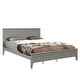 preview thumbnail 16 of 22, Stylish and Simple Platform Bed Headboard Included,Gray